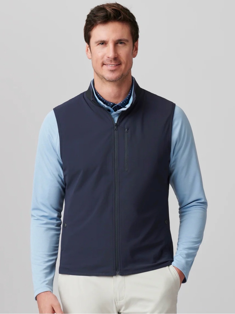 Rhone Top Flight Vest True Navy Performance Full Zip Vest NWT Small